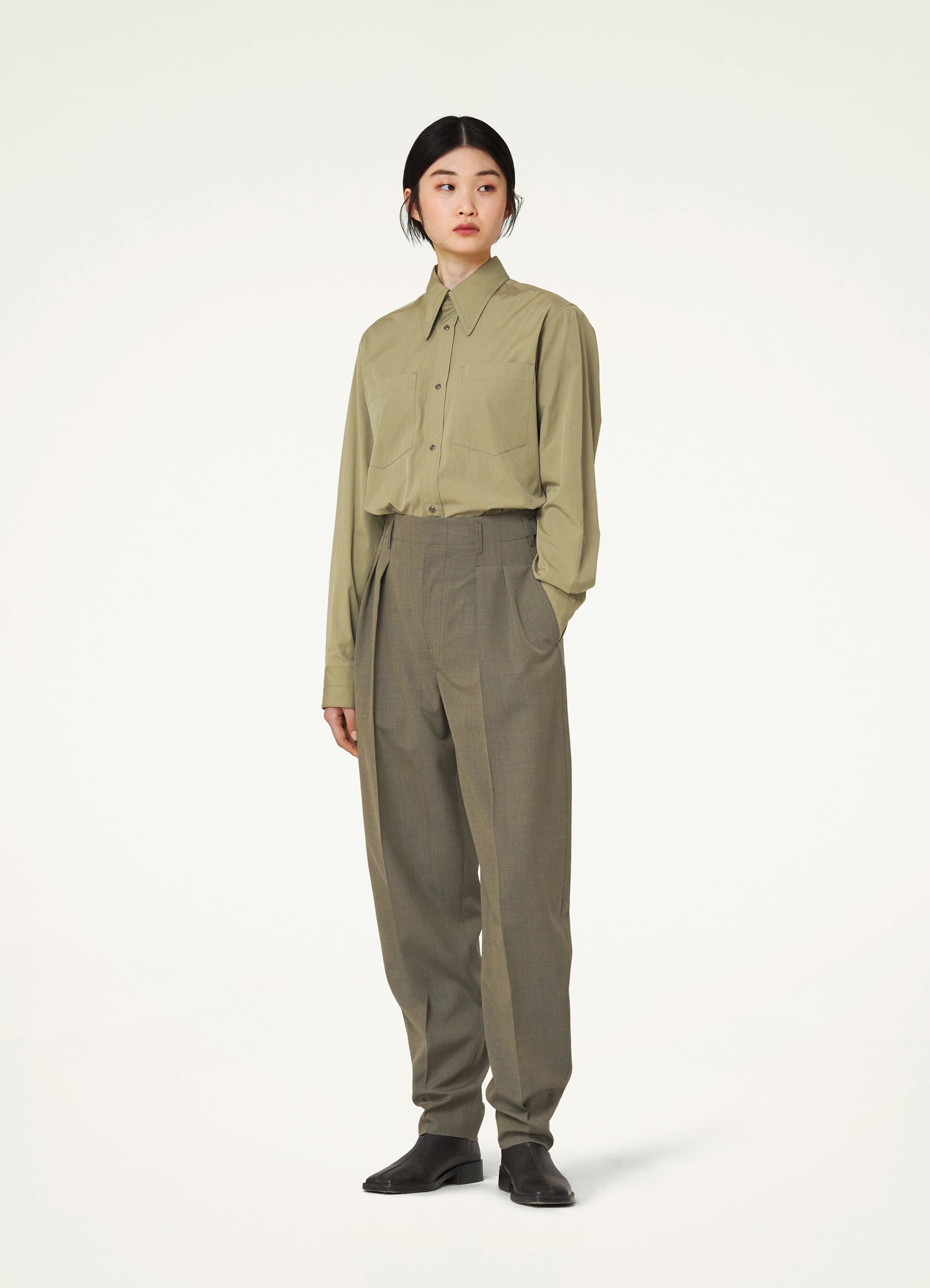 PLEATED TAPERED PANTS - 2