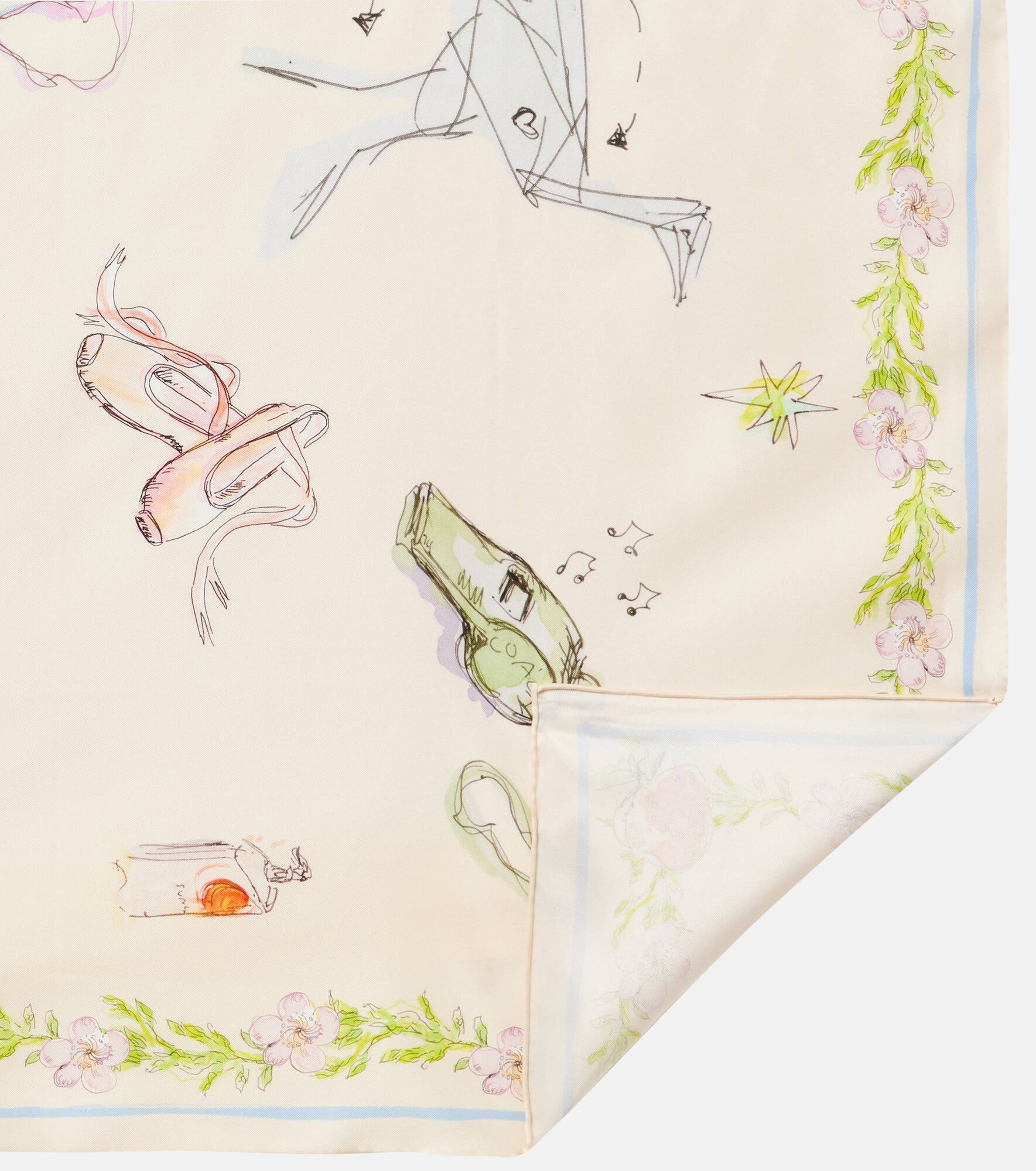 Court printed silk scarf - 4