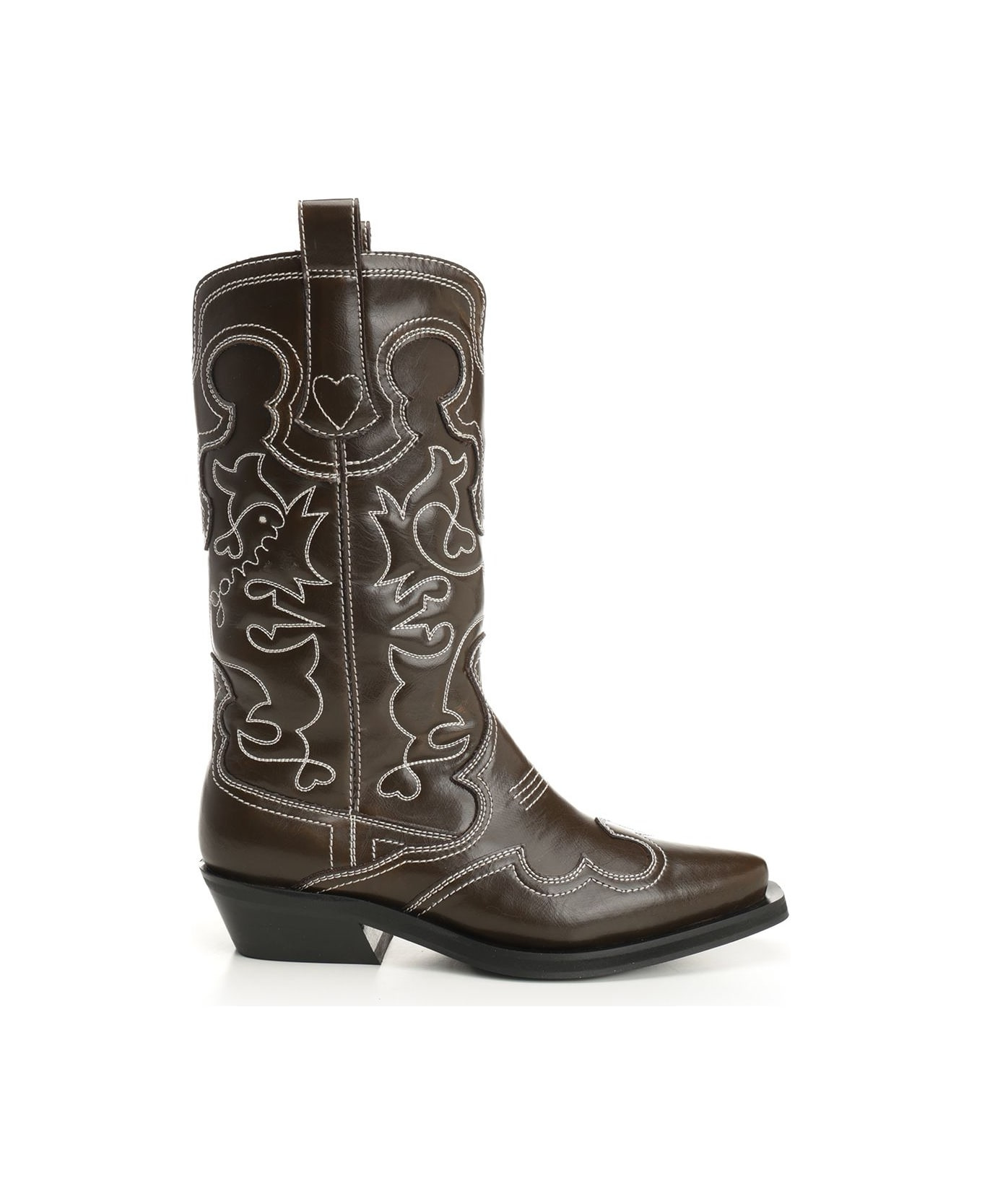 Mid Shaft Embroidered Western Boot Oleatex - 1