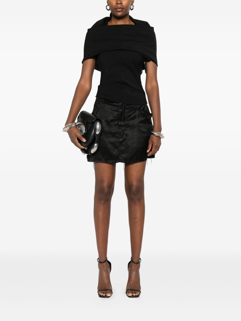 frayed pocket mini skirt - 2
