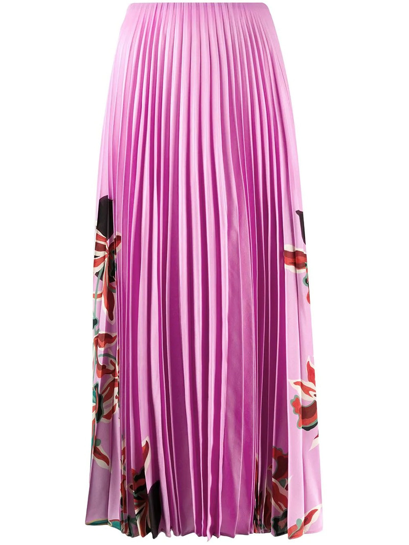 floral print pleated skirt 1