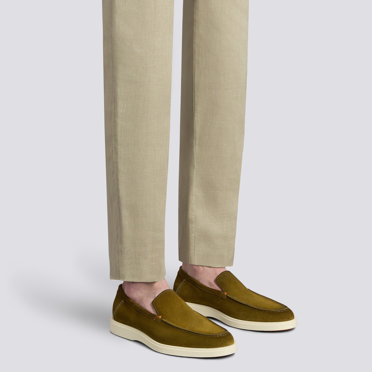 Men's green suede loafer - 2