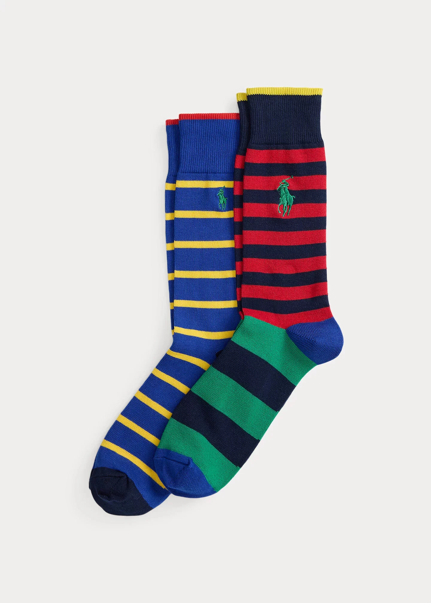 Striped Cotton-Blend Trouser Sock 2-Pack - 1