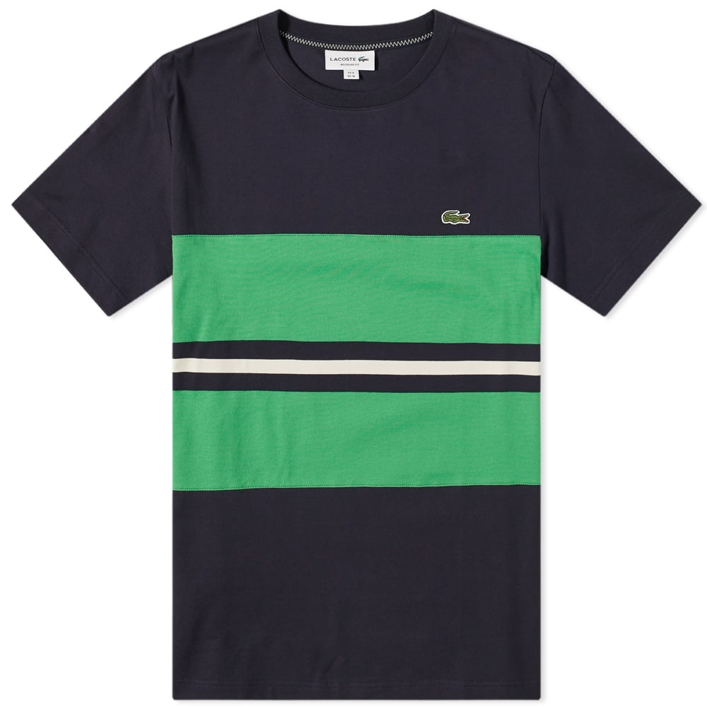 Lacoste Block Stripe Tee - 1