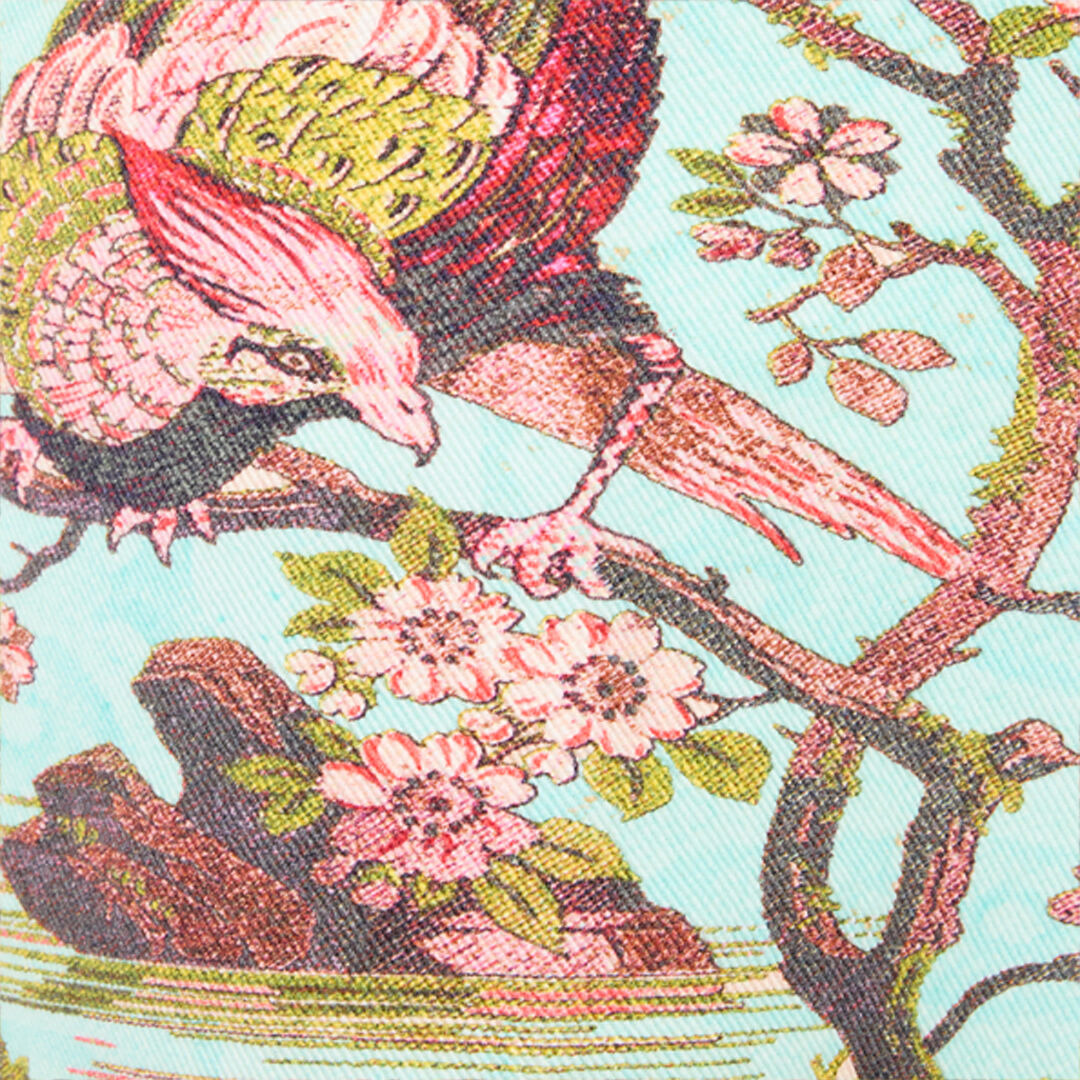 Pants With Oriental Bird Print - 5