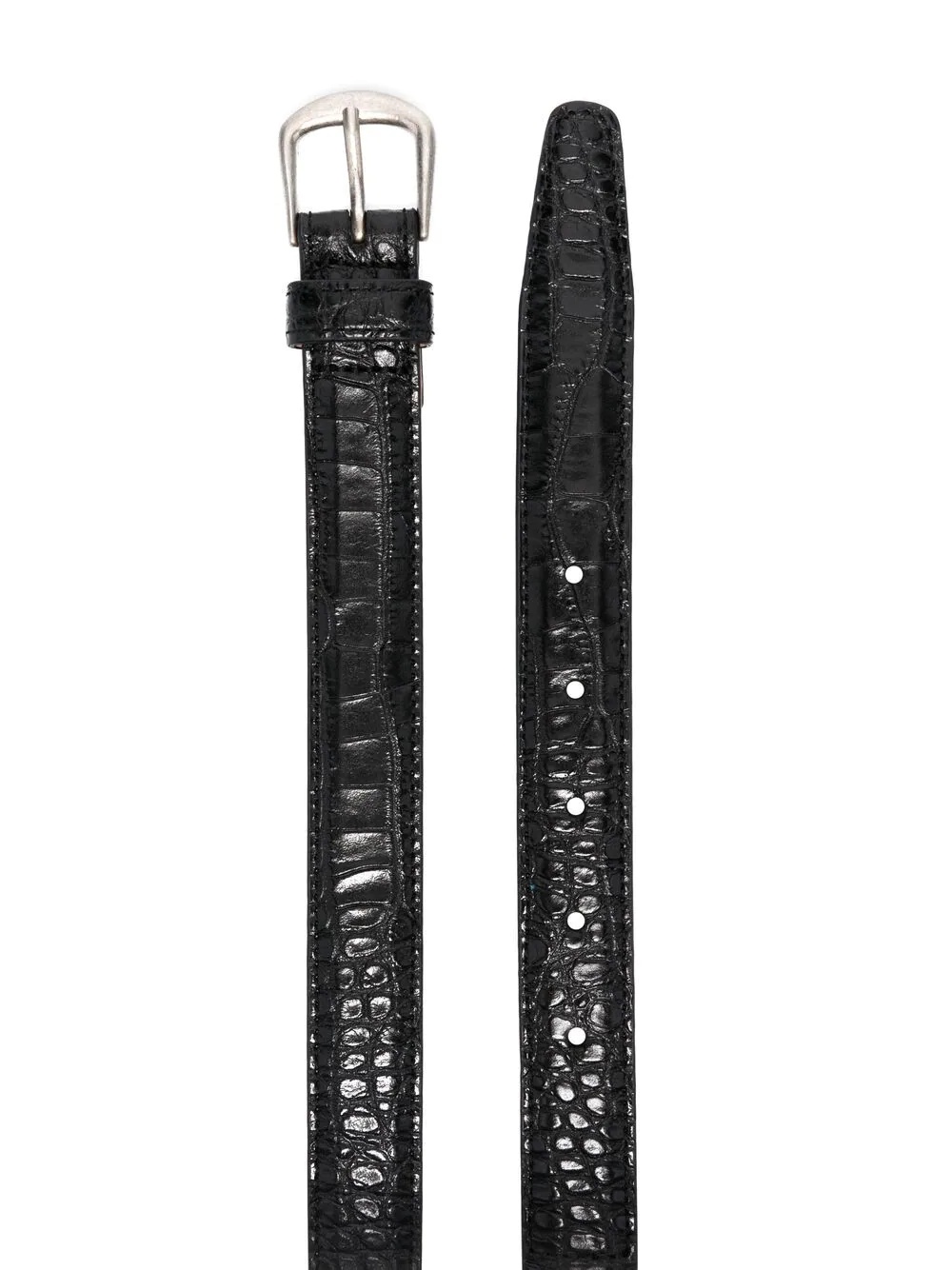 crocodile-effect buckle belt - 2