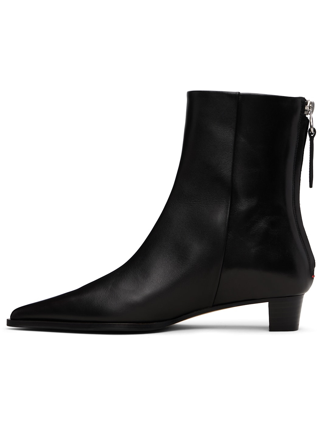 Black Harriet Leather Ankle Boots - 3