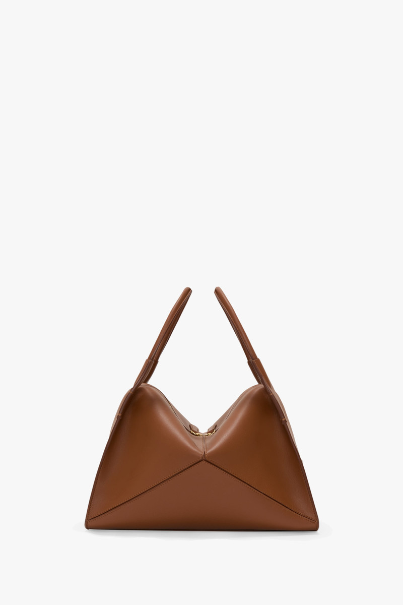 Victoria Beckham Victoria Plié Bag In Dark Tan Leather outlook