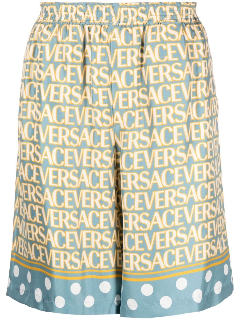 Versace Allover-print silk shorts - 1