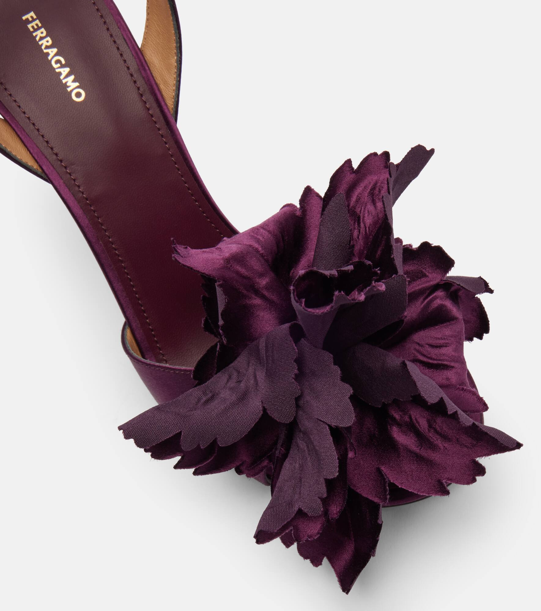 Ghilly 95 floral-appliqué satin sandals - 5