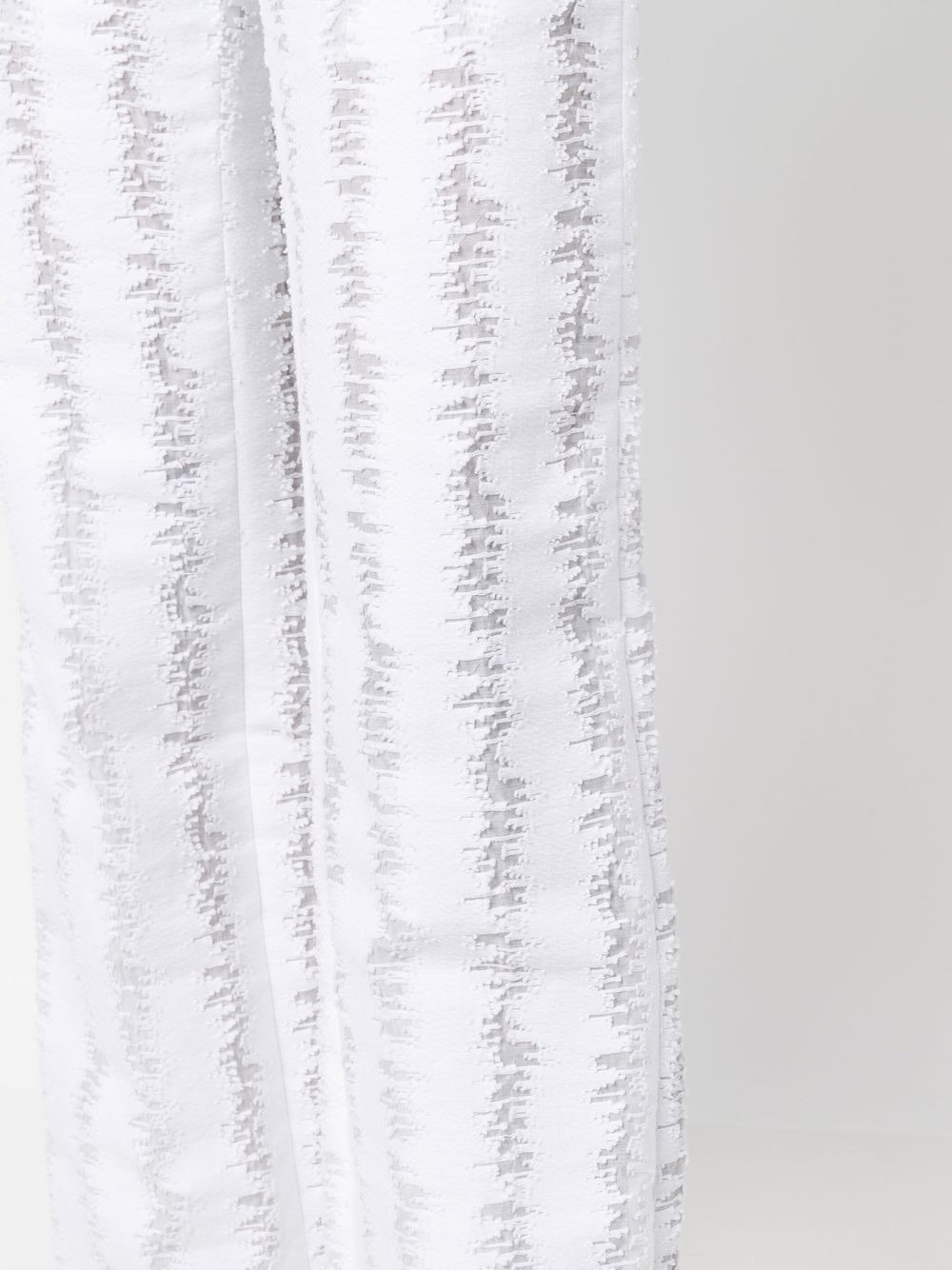 distressed flared trousers - 5