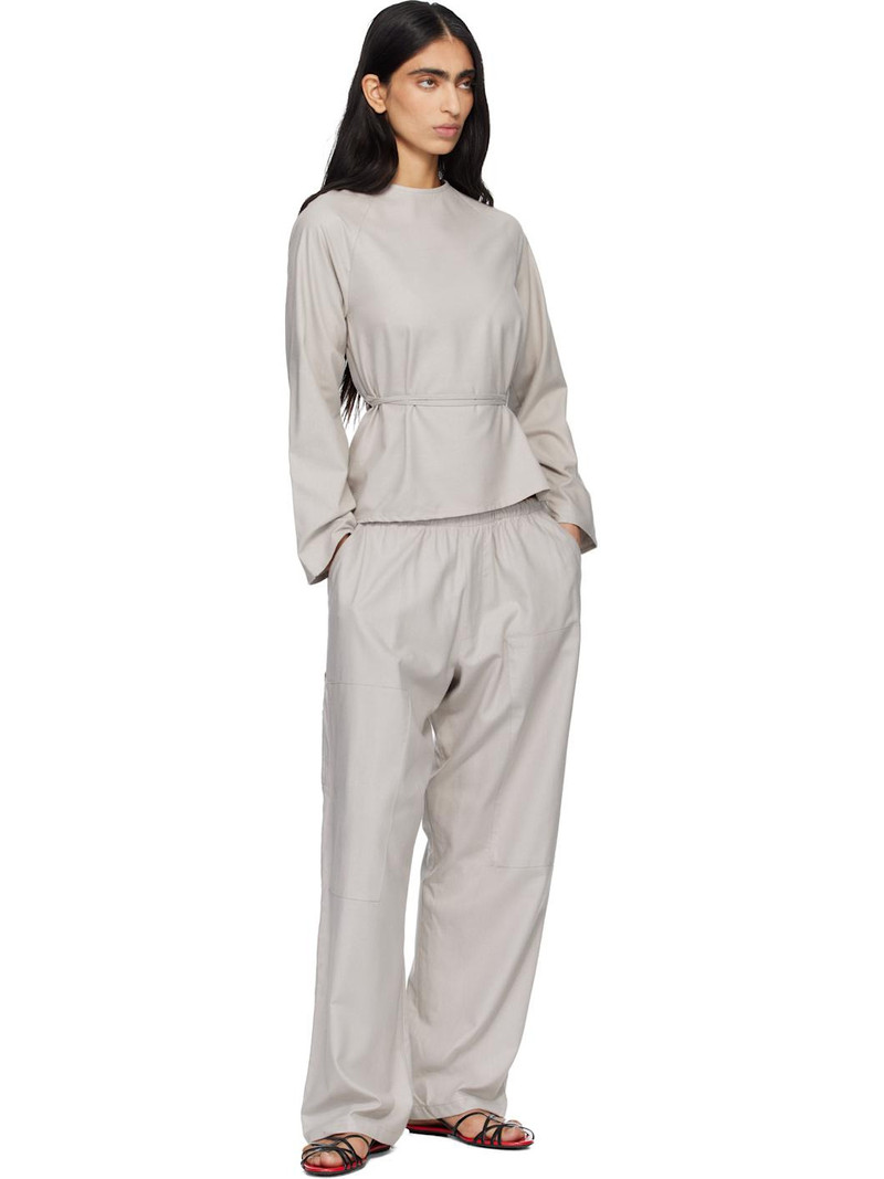 BASERANGE Taupe Long Sleeve Apron Top outlook