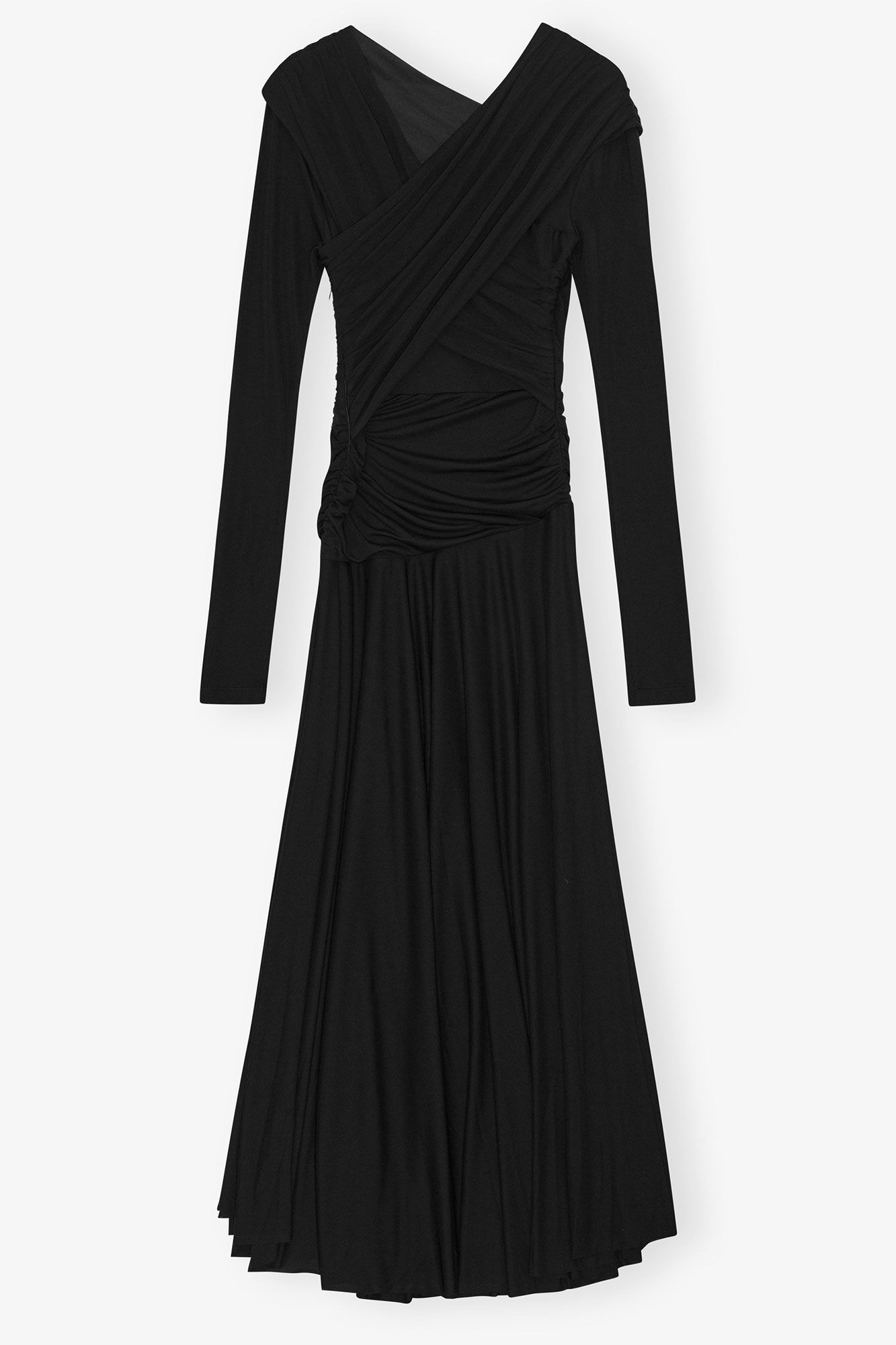 BLACK RUCHED DRESS - 6