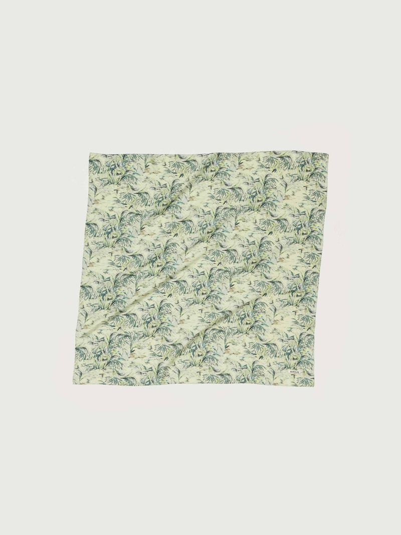 PRINTED AIRY SILK SCARF - LARGE 1