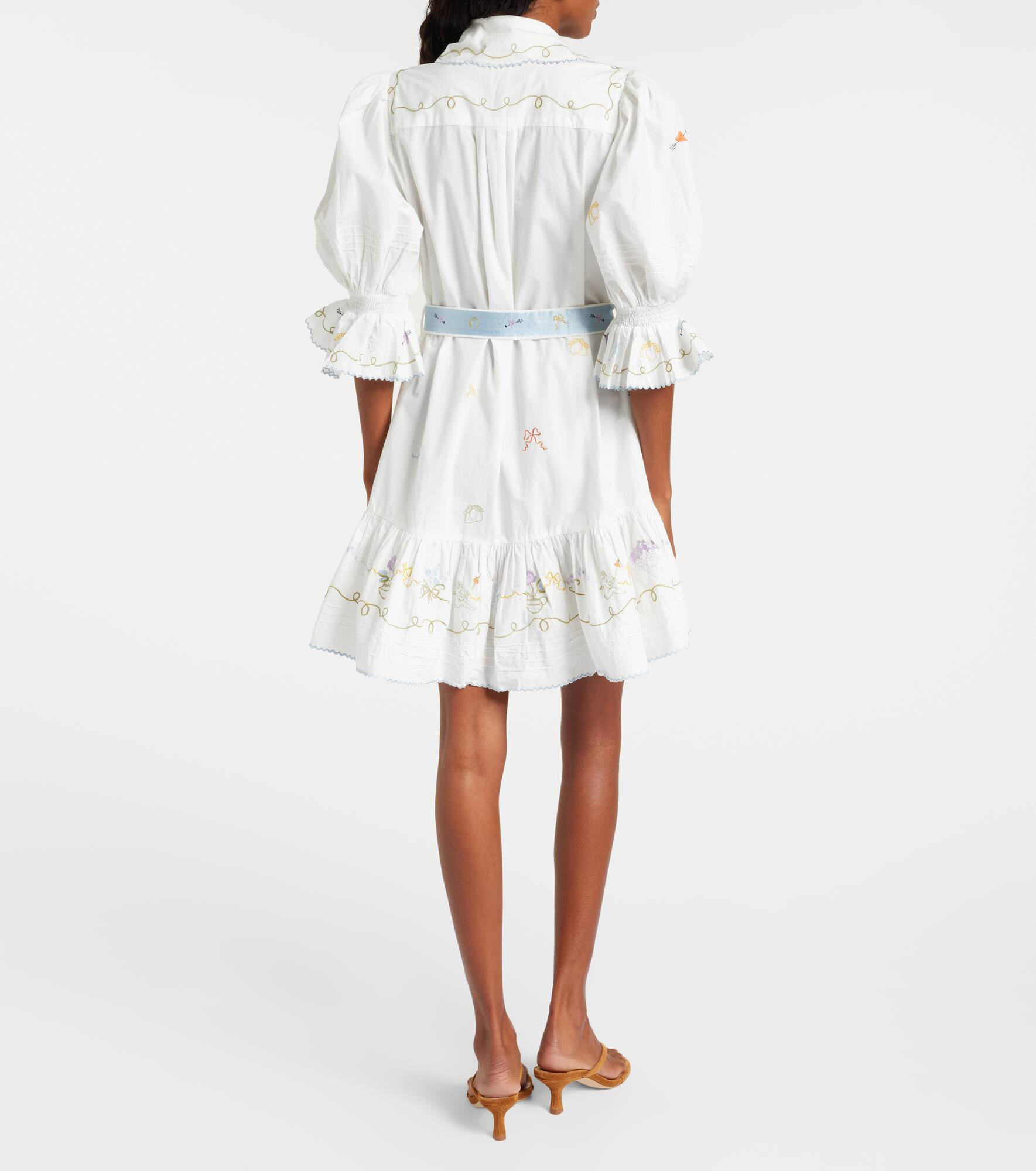Giulia embroidered cotton minidress - 3