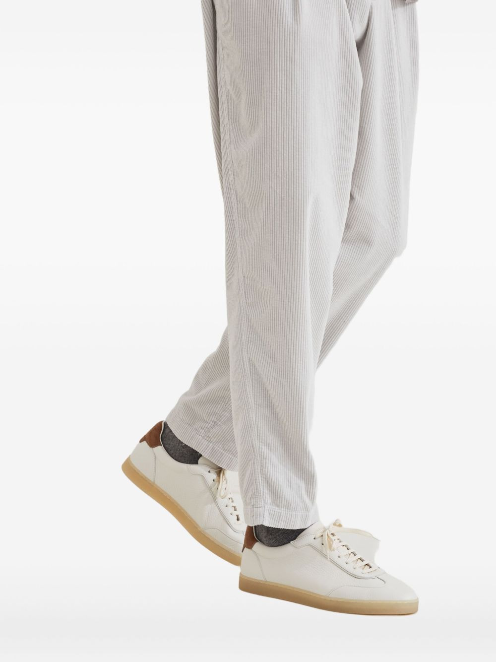leather low-top sneakers - 5