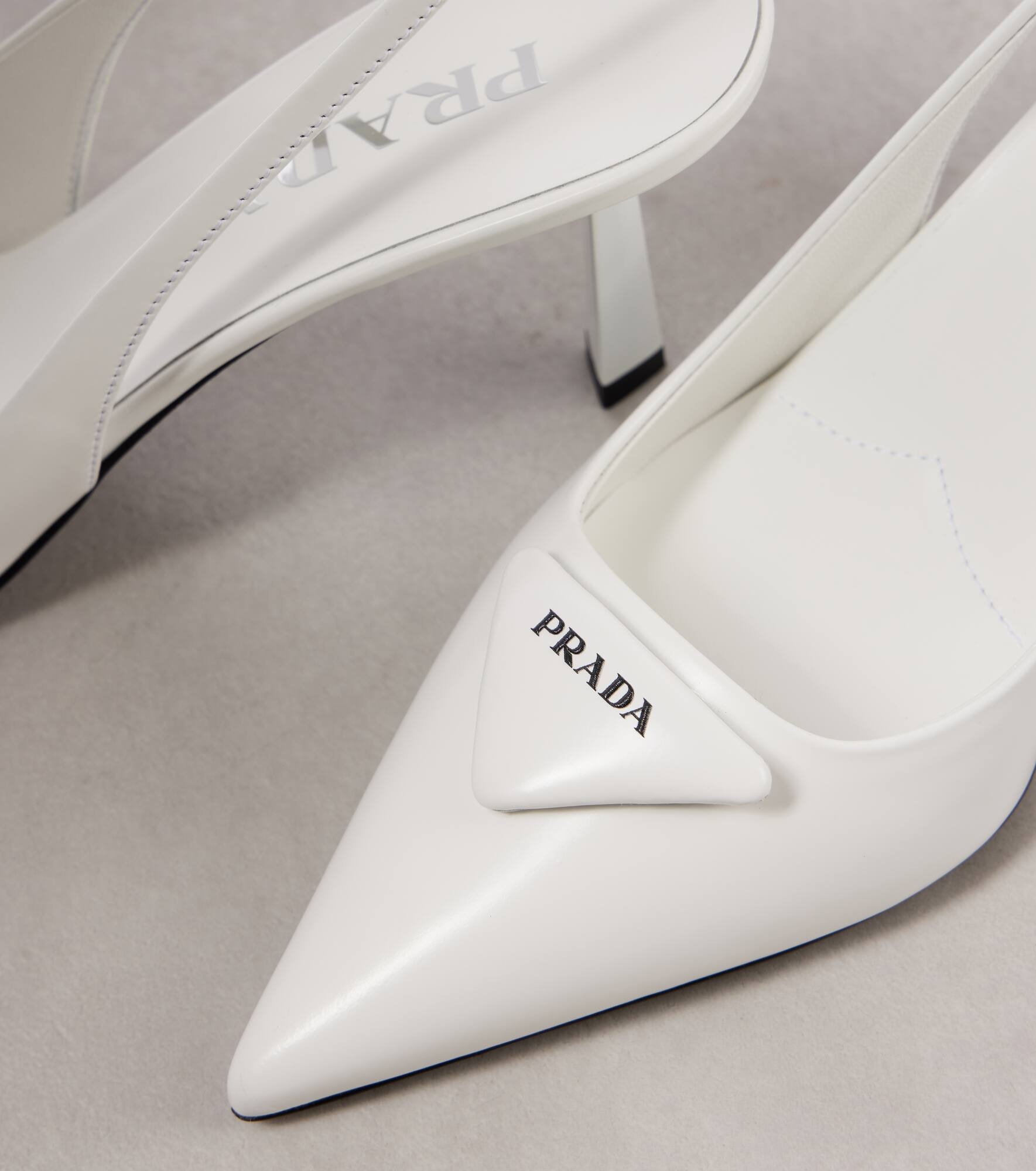 Leather slingback pumps - 5