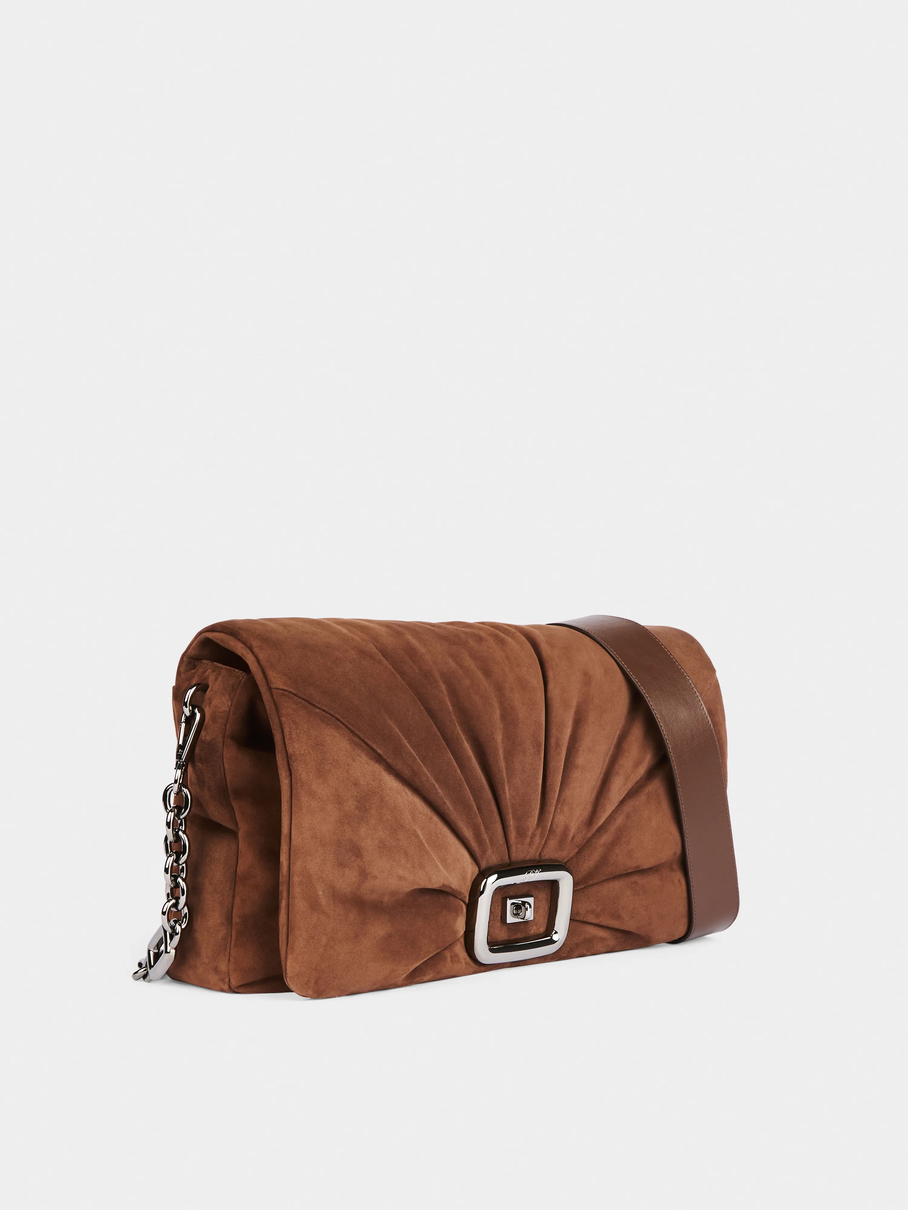 Viv' Choc Large Bag in suede - 3