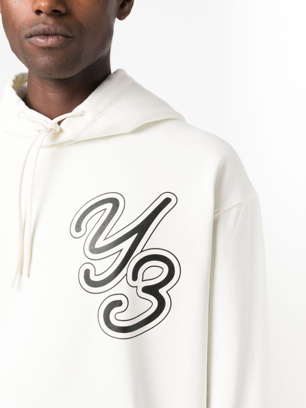 logo-print organic cotton hoodie - 6