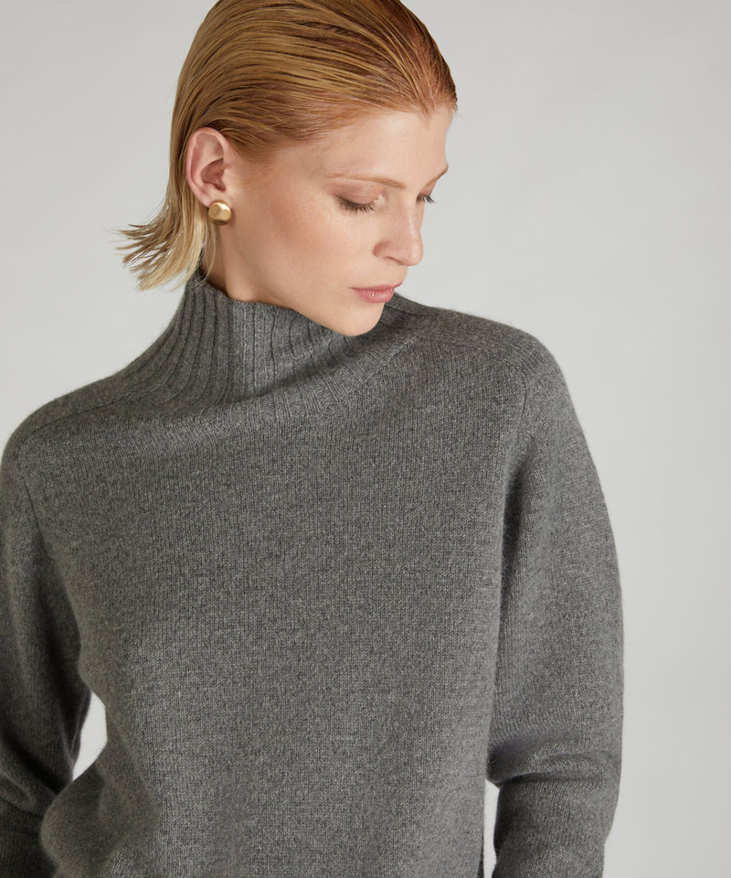 Wool and Angora mock neck sweater 4