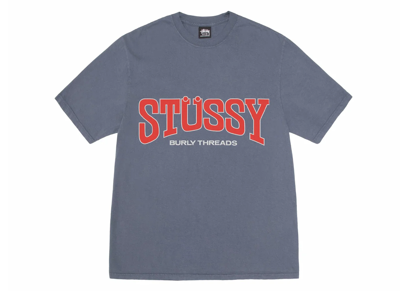 Stussy Burly Threads Pigment Dyed Tee Indigo - 1