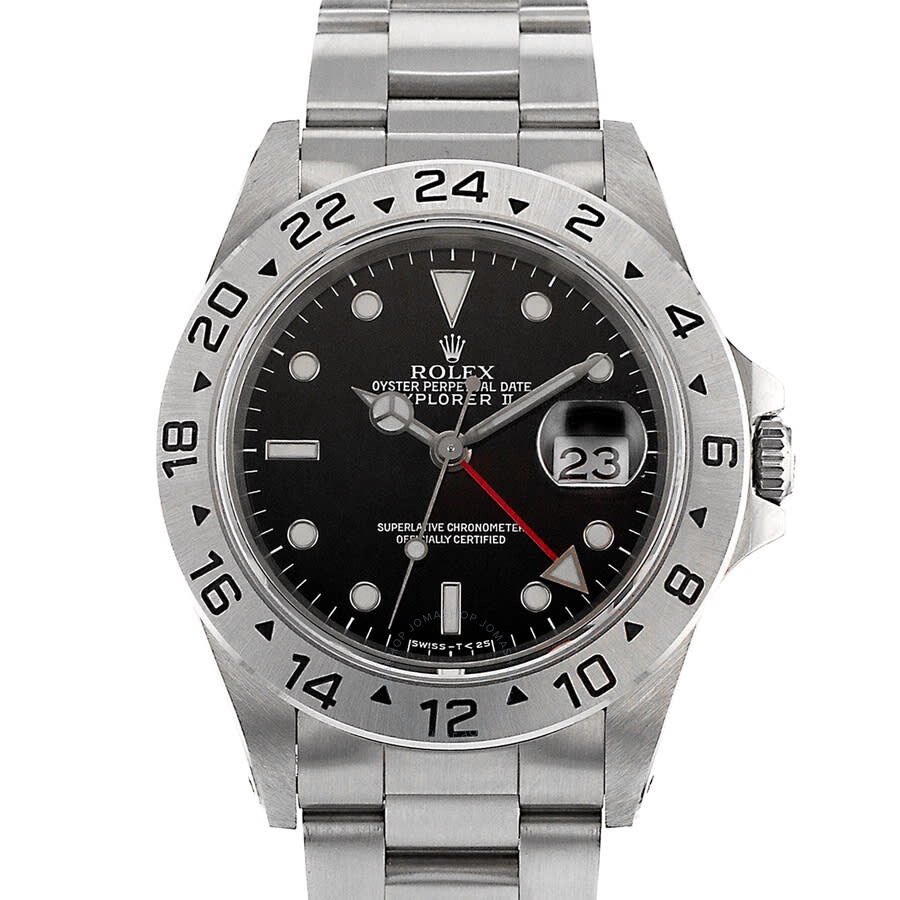 Pre-owned Rolex Explorer II Automatic Black Dial Men's Watch 16570 BKSO - 1