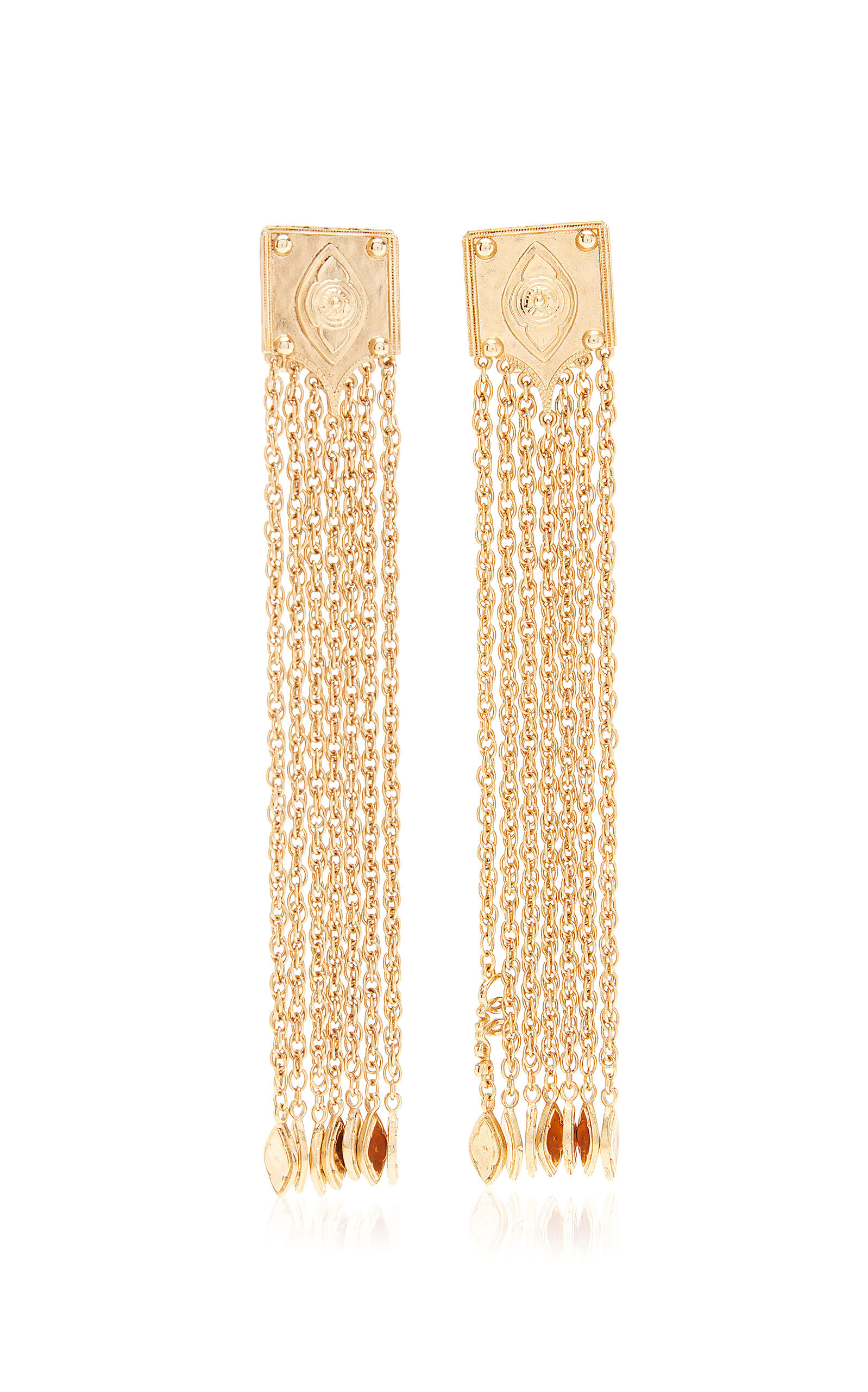 Chain-Fringed Gold-Tone Earrings gold - 5
