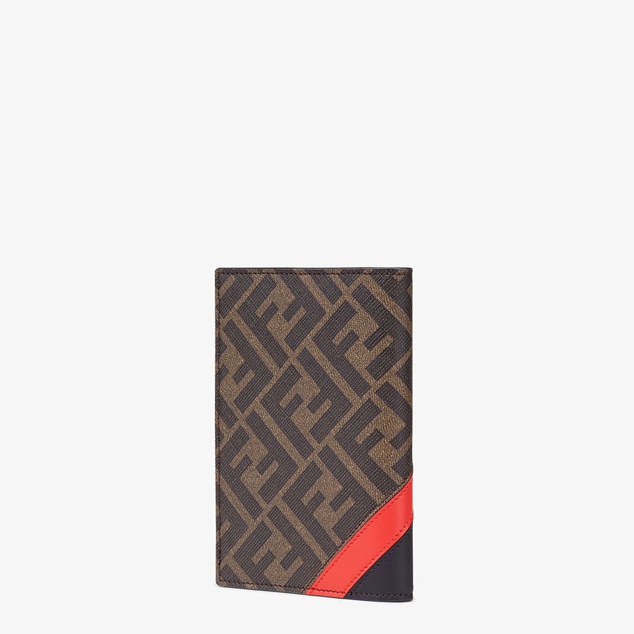 Brown fabric passport cover - 2