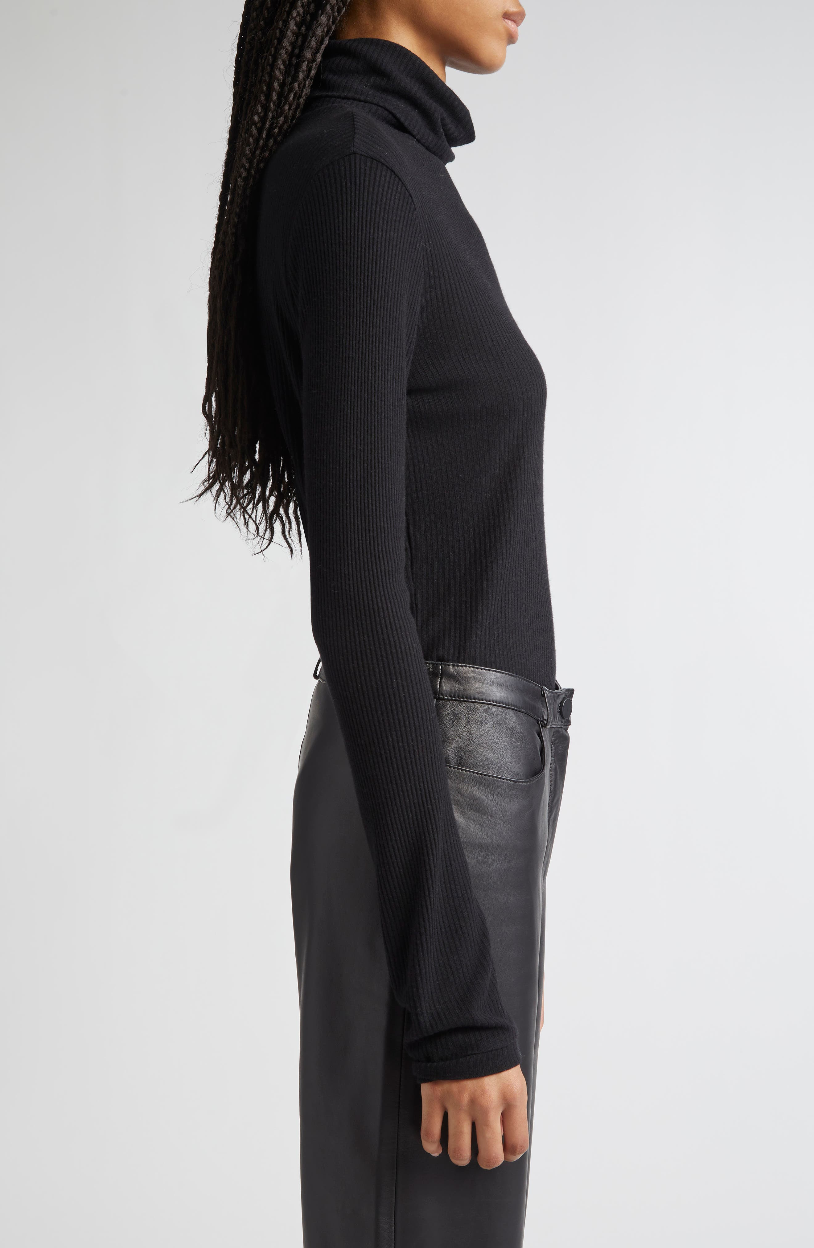 LOULOU DE SAISON Loulou Studio Turtleneck in Black at Nordstrom - 4