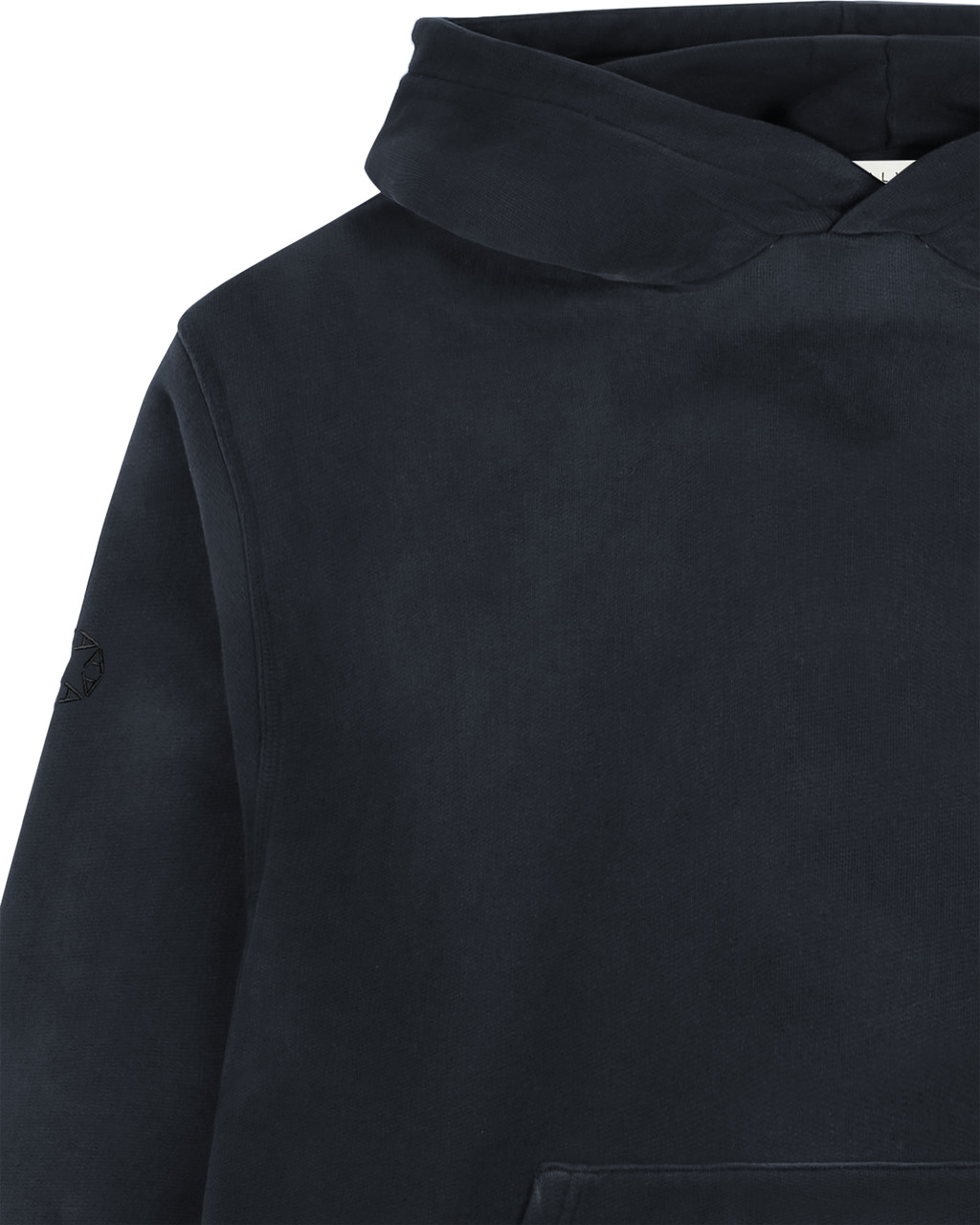 BLACK GARMENT DYE BOXY HOODIE - 3