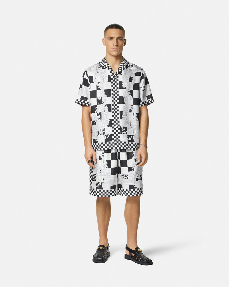 VERSACE Medusa Contrasto Silk Shorts outlook