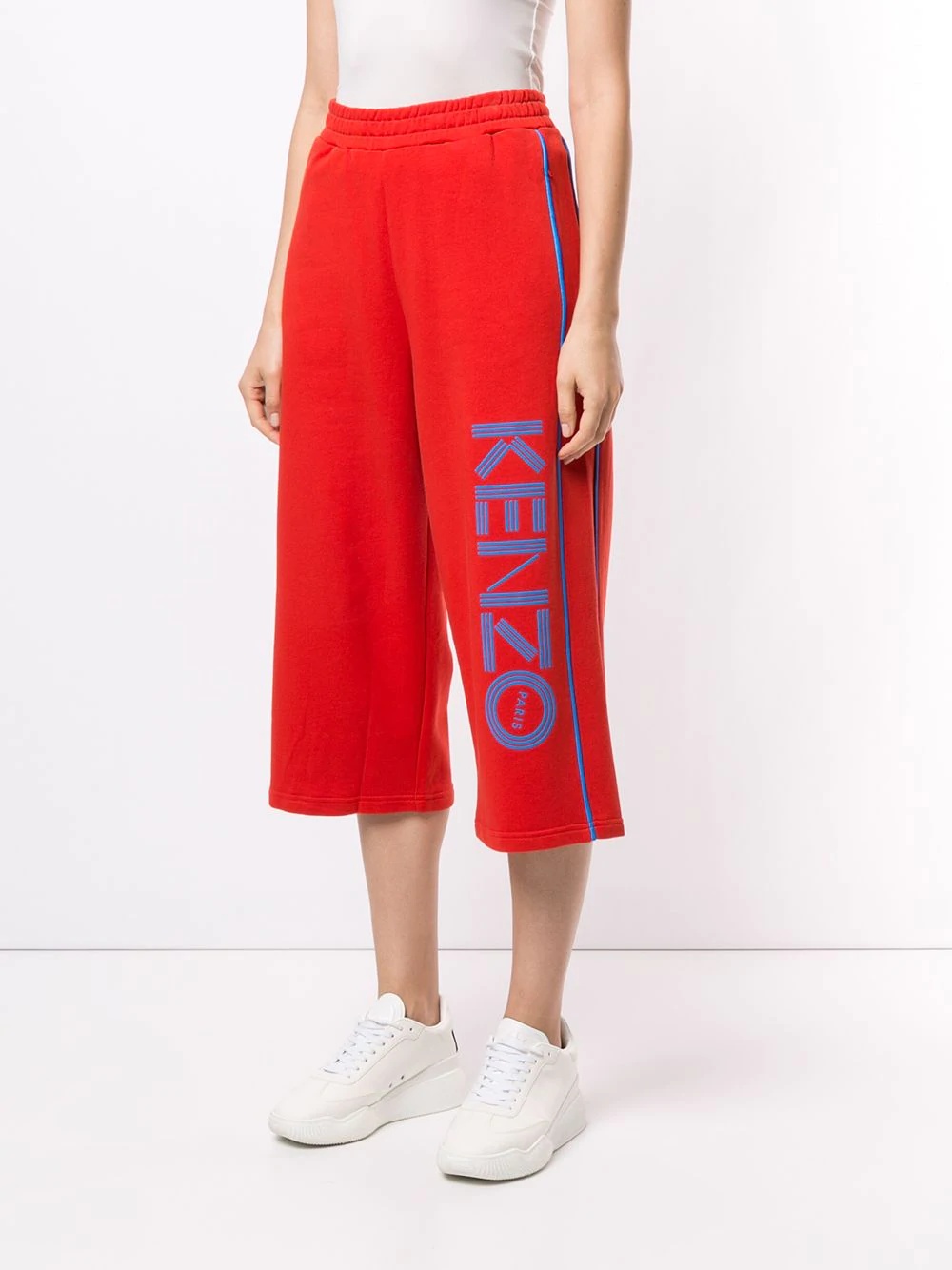 logo cropped track pants - 3