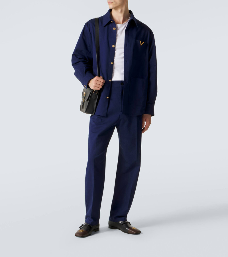 Valentino Cotton gabardine wide-leg pants outlook