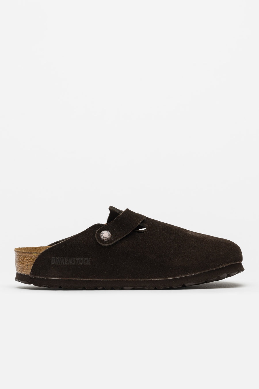 Boston Soft Footbed Suede/Leather Mule in Mocha - 3