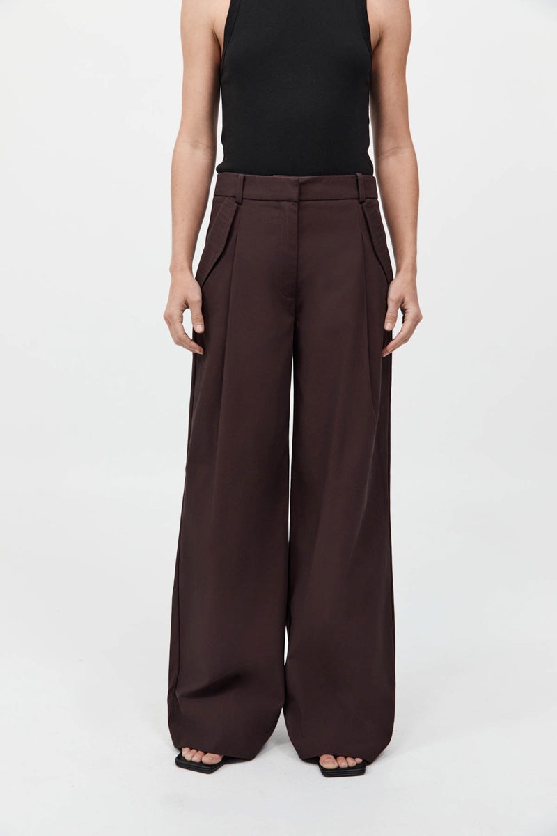 Utility Pleat Pants - Port - 3