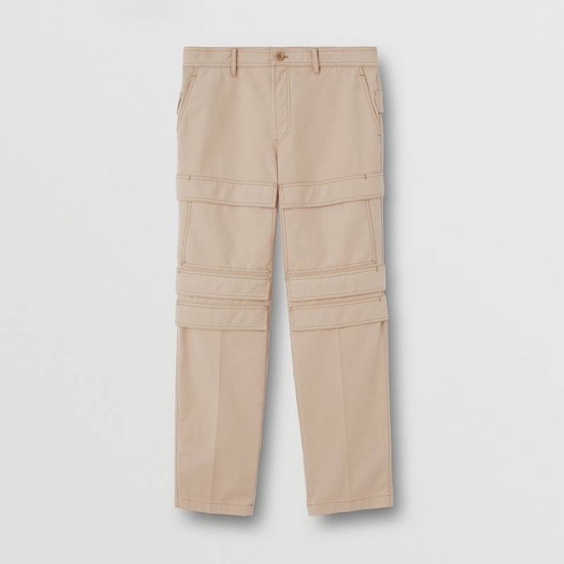 Panel Detail Cotton Cargo Trousers 1