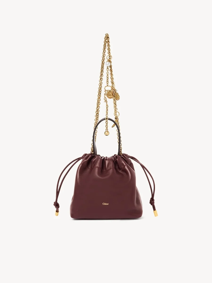 MINI CHLOÉ ICONS SHOULDER BAG WITH CHAIN IN SOFT LEATHER - 1
