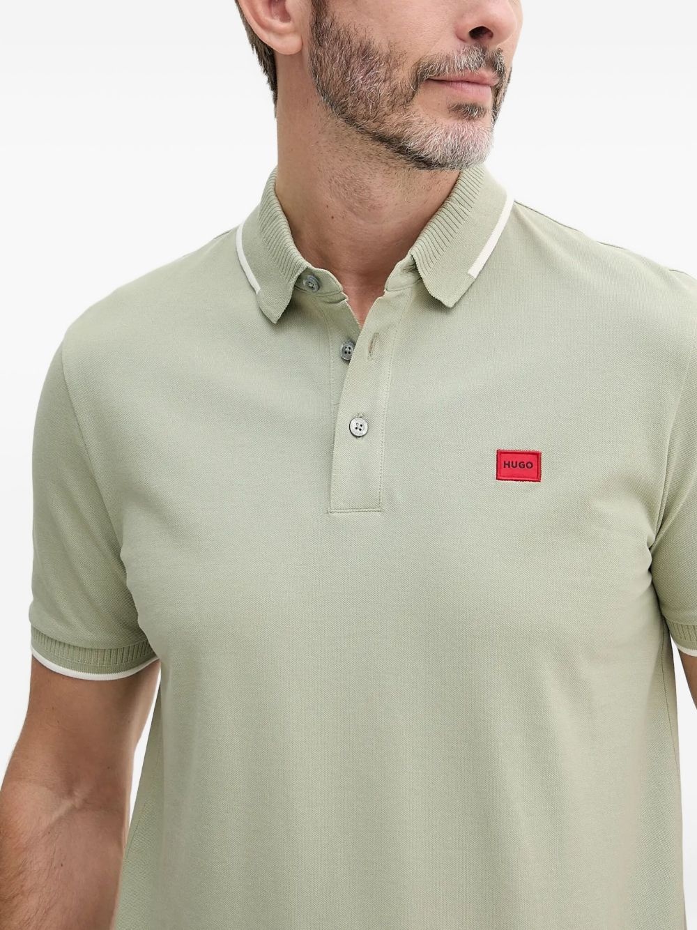 embroidered-logo polo shirt - 4