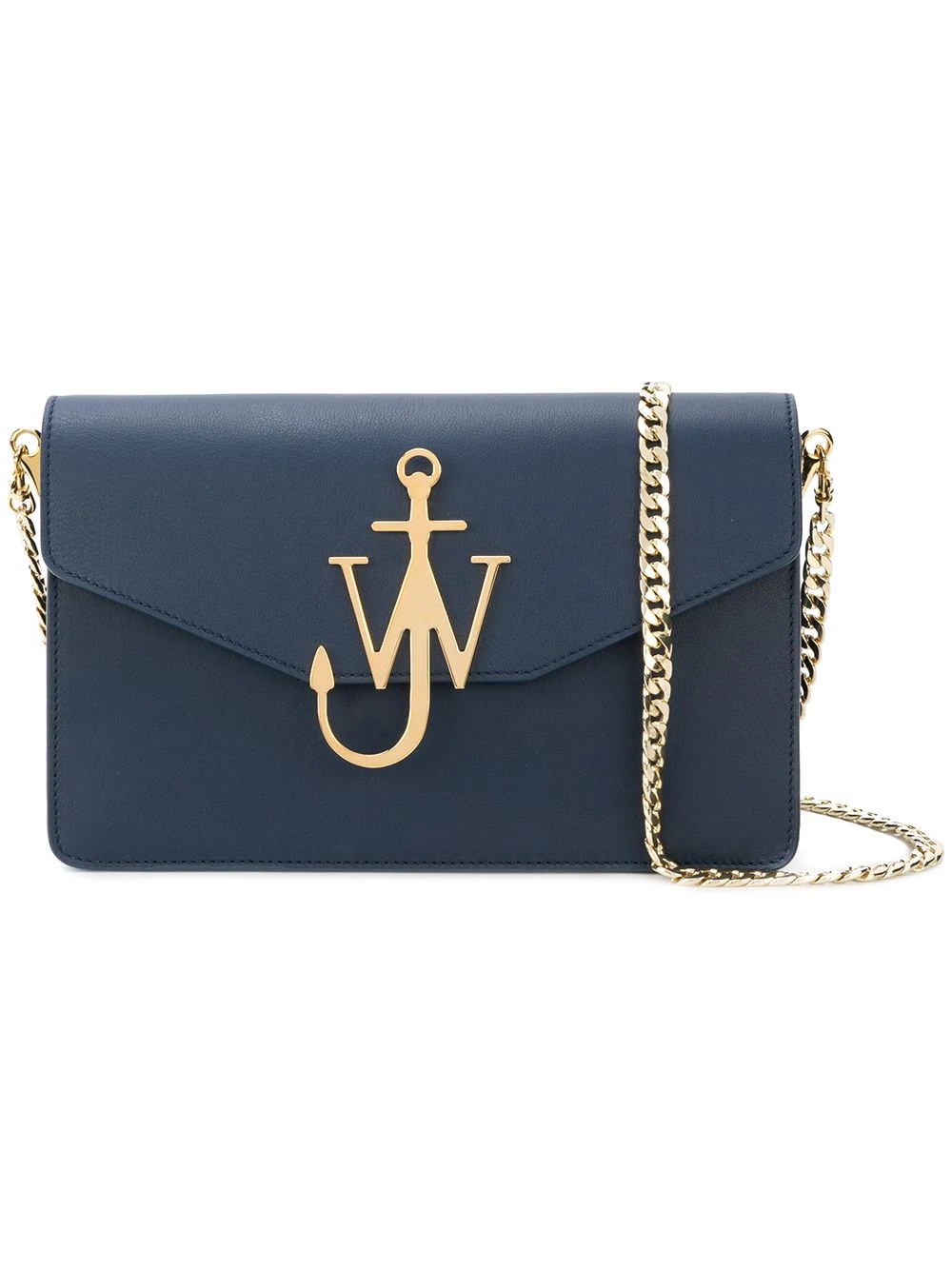 Navy Logo Purse With Chain - 1