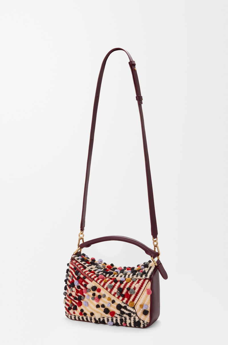 Small Puzzle bag in embroidered textile 8