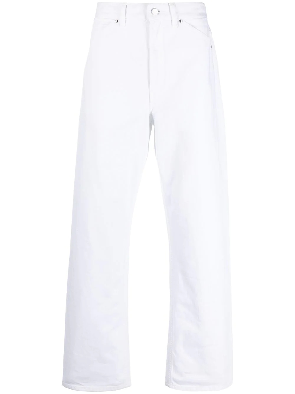 bleach-wash straight-leg jeans - 1