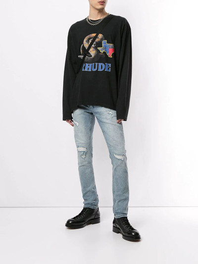 Rhude Rattlesnake logo print T-shirt outlook