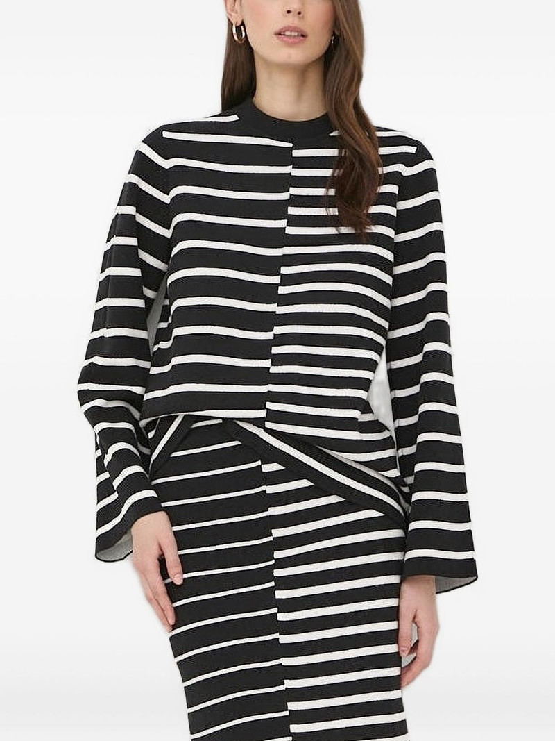 stripe crew-neck sweater 1