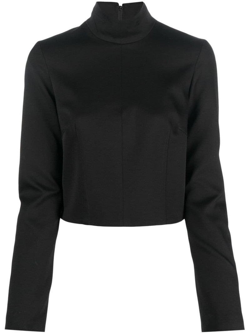 cropped high neck blouse 1