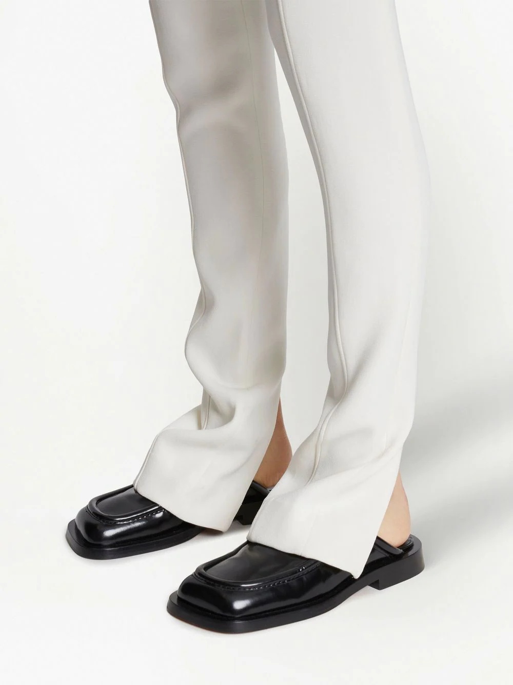 bi-stretch crepe slim trousers - 5
