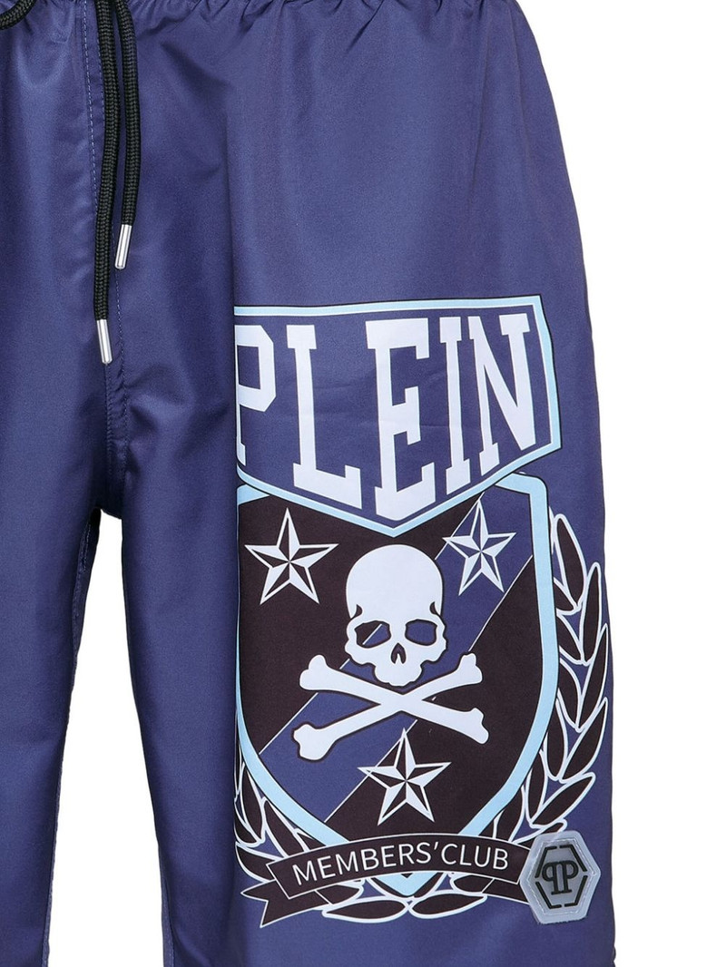 PHILIPP PLEIN Skull&Bones-print swim shorts outlook
