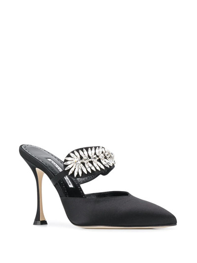 Manolo Blahnik crystal-embellished mules outlook