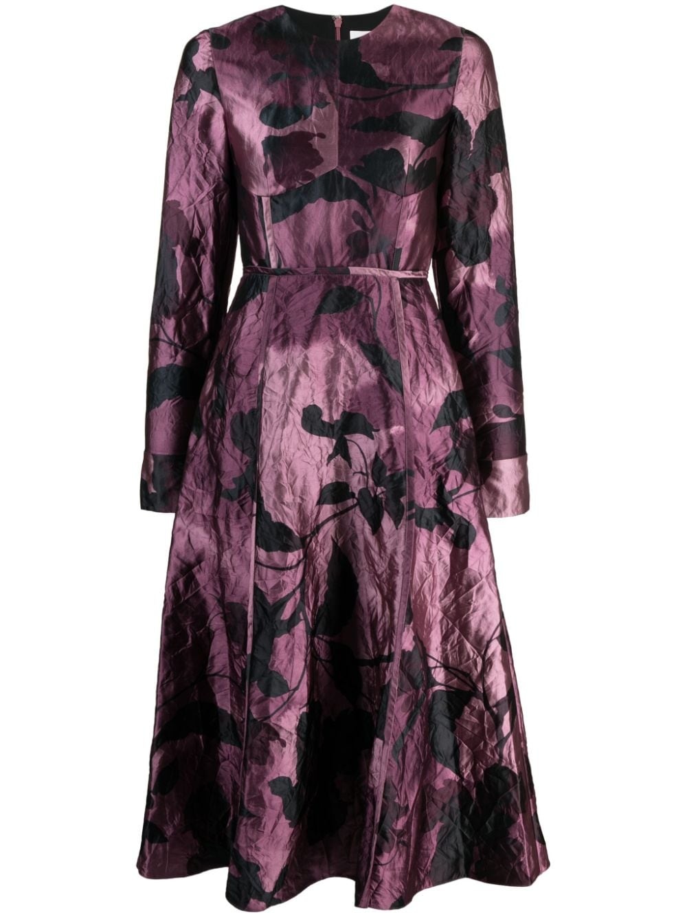 Pink Evelyn floral-print ruffled silk gown, Erdem