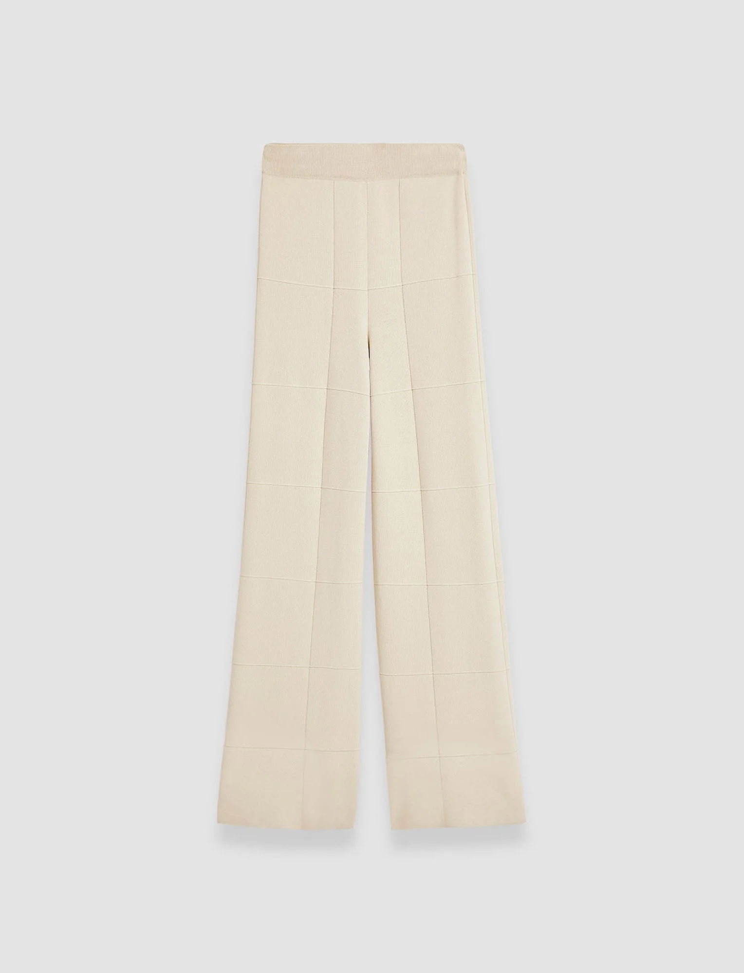 Grid Viscose Knitted Trousers - 1