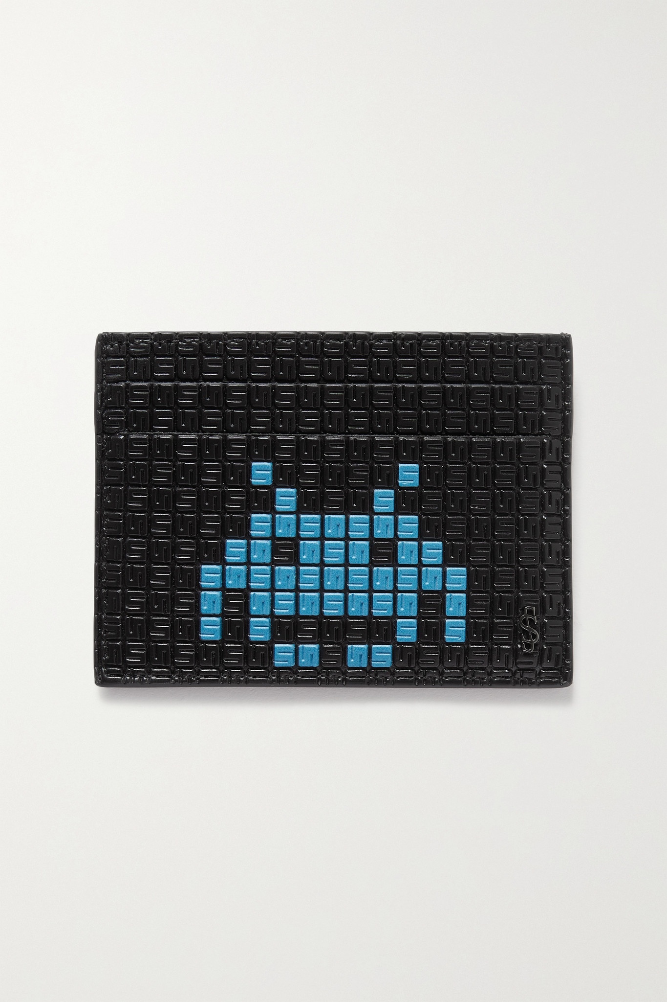 + Space Invaders leather and woven coated-canvas cardholder - 1